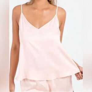 Ettitude Sateen Camisole - Cloud Pink Size Small NWT